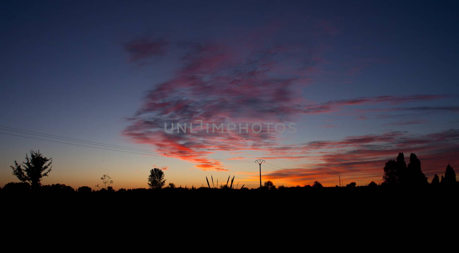 Sunrise in the spanish countryside