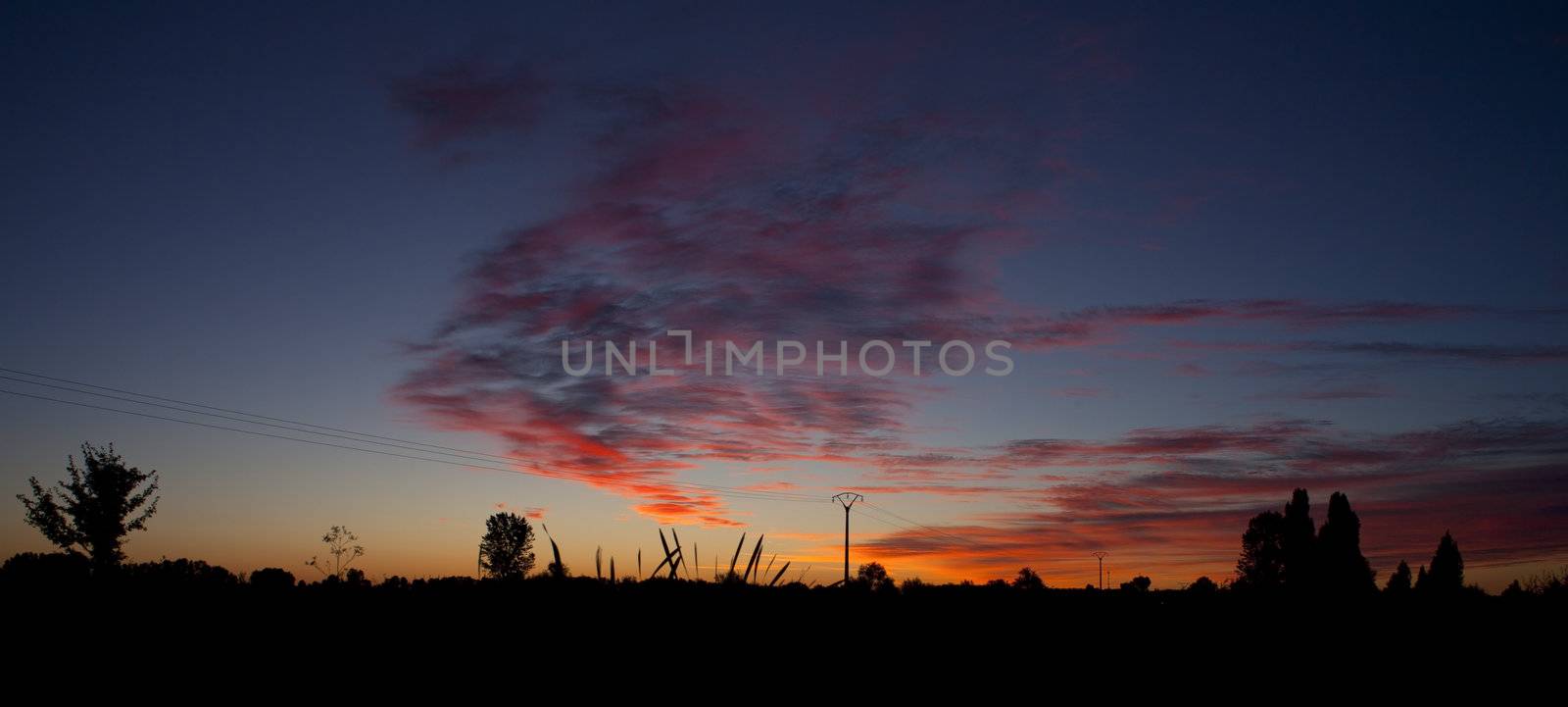 Sunrise in the spanish countryside