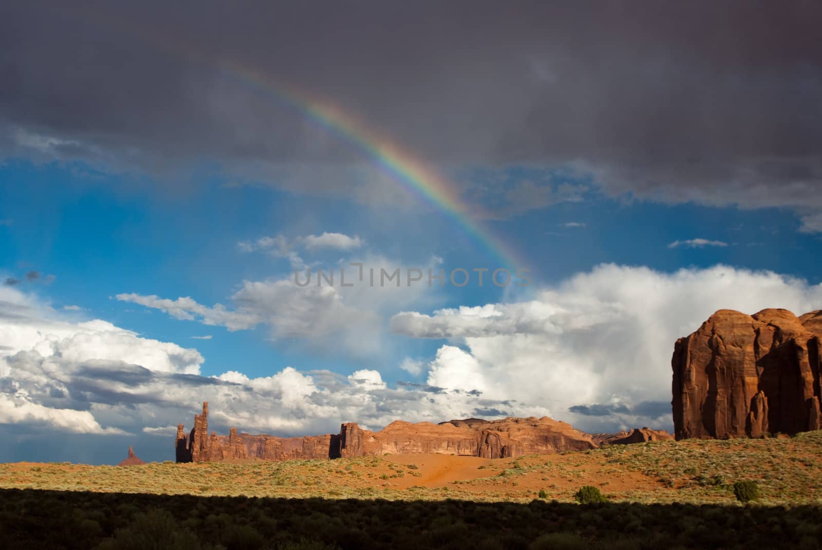 Rainbow in the Desert by emattil