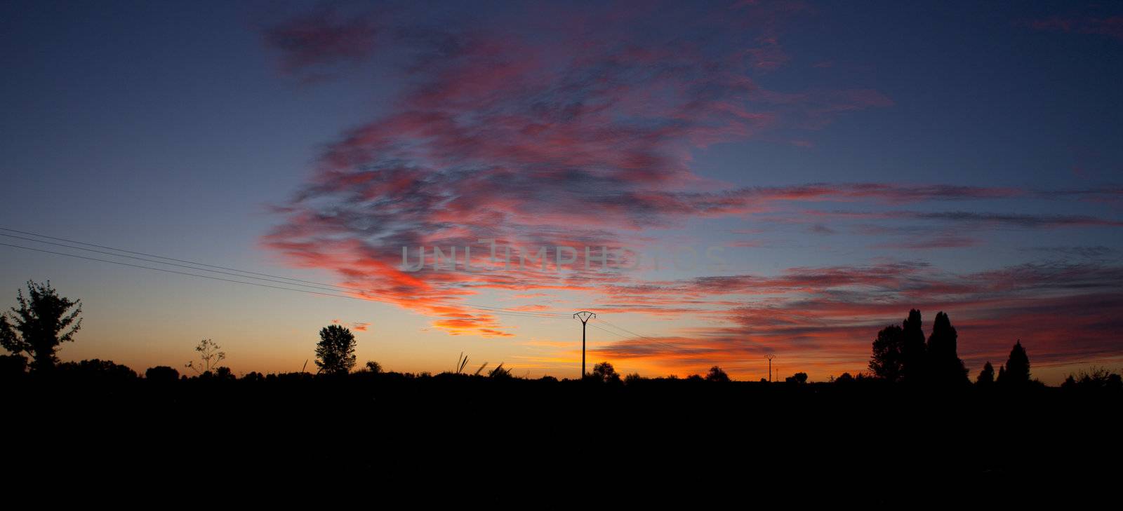 Sunrise in the spanish countryside