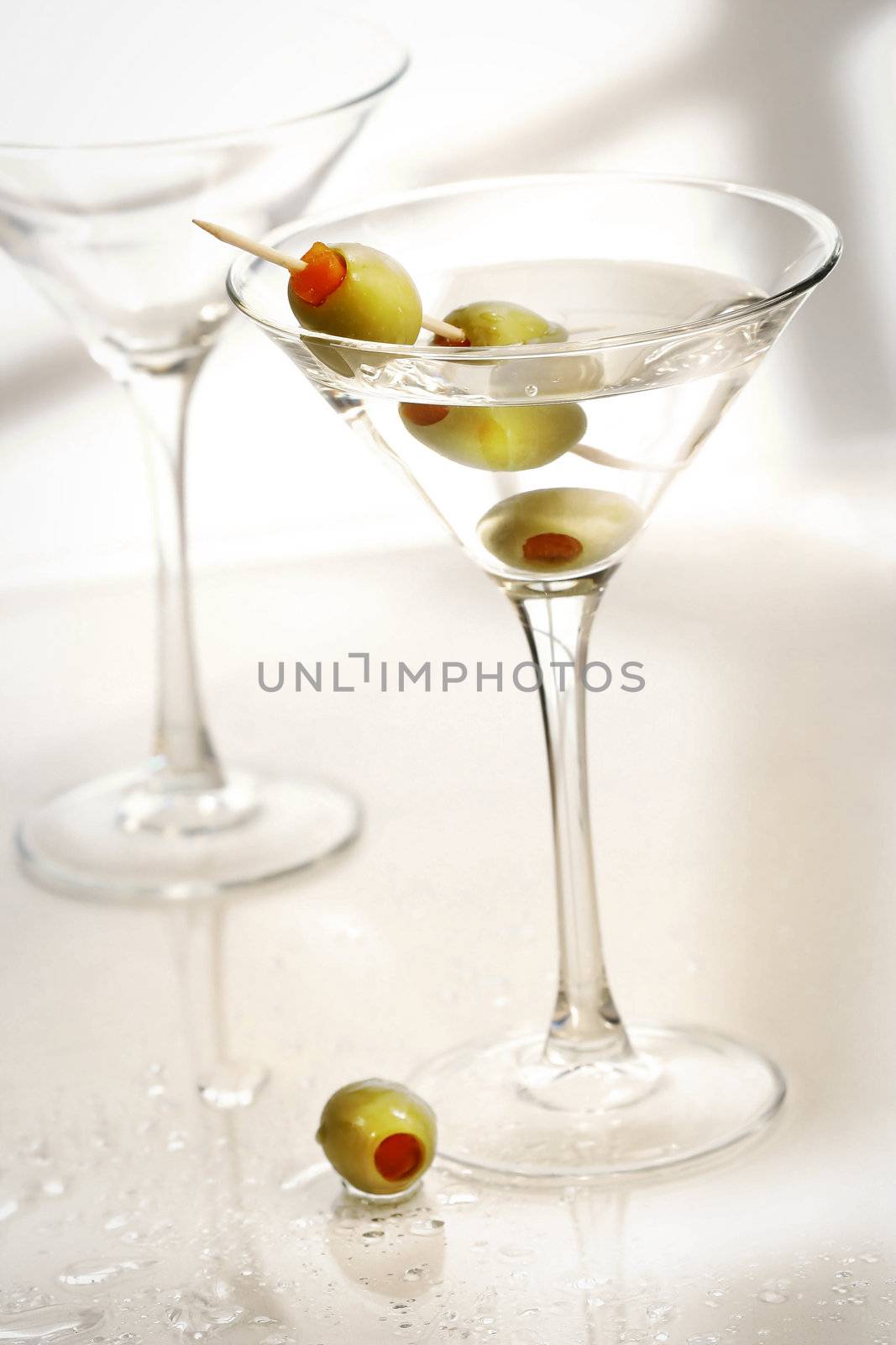 Martini and olives by Sandralise