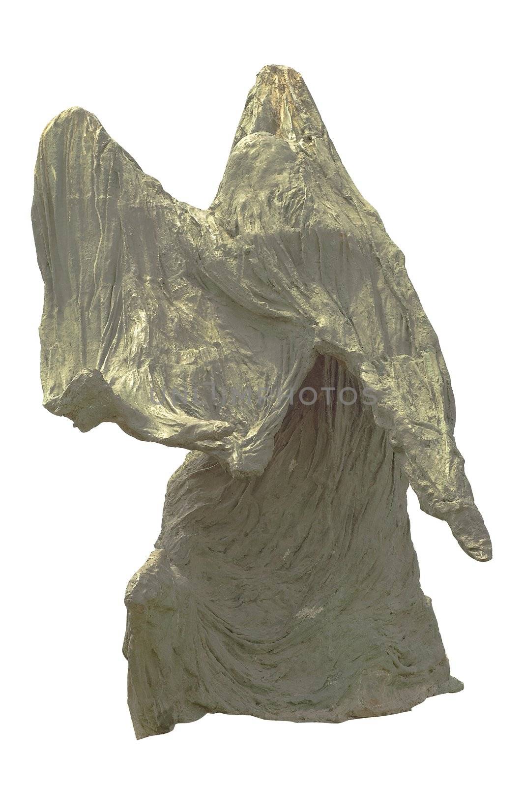 Sculpture an Angel isolated on White.
Clipping Path Included.