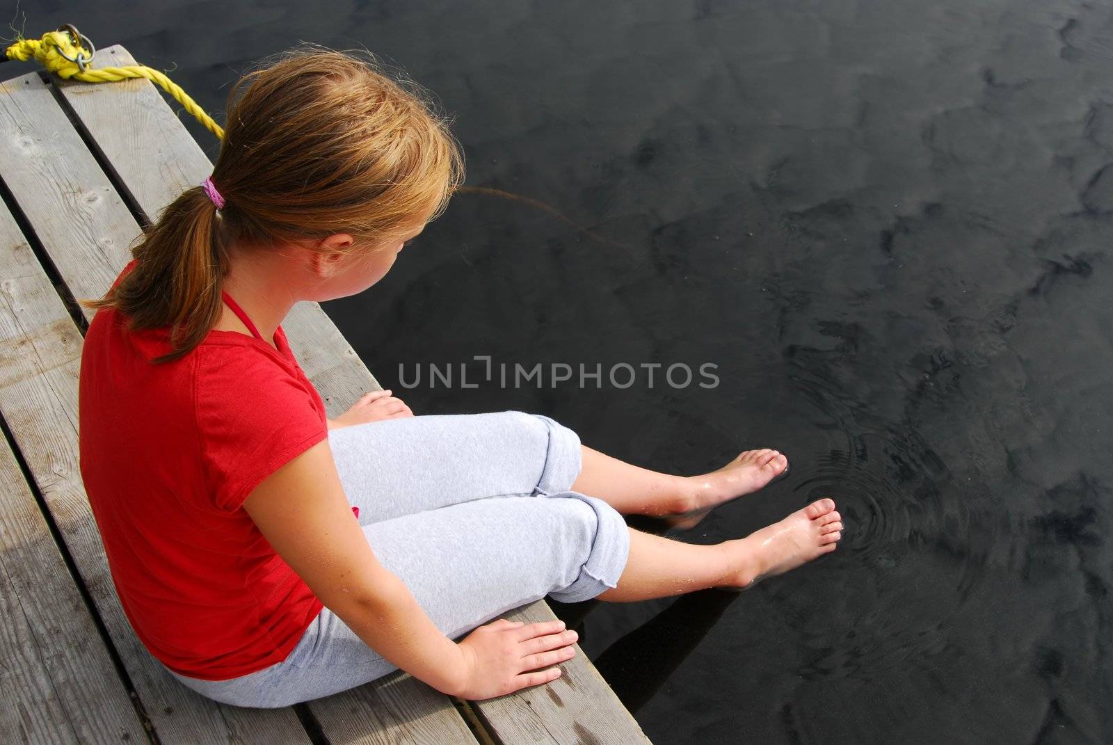 Girl child dock by elenathewise