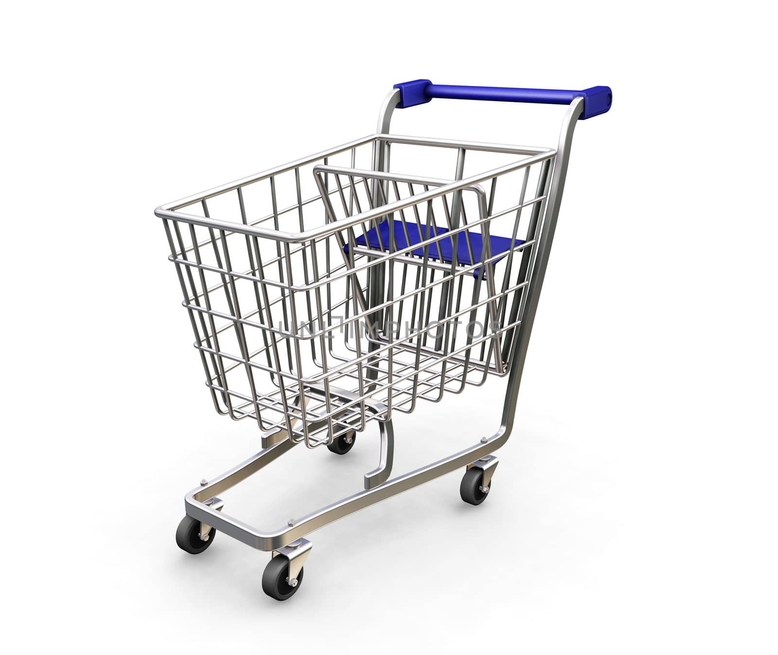 3D render of a shopping trolley