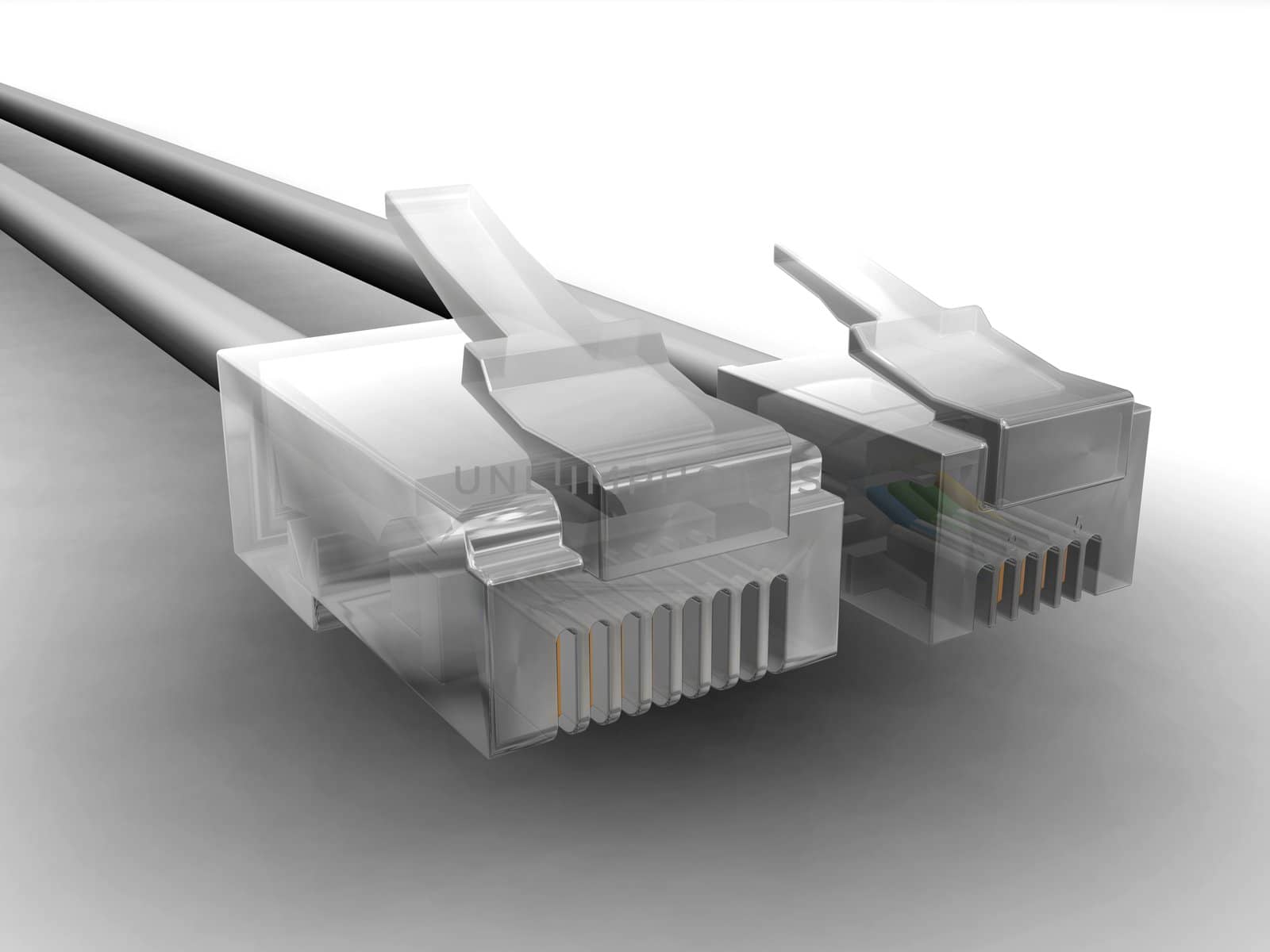 RJ45 and RJ11 cables by kjpargeter