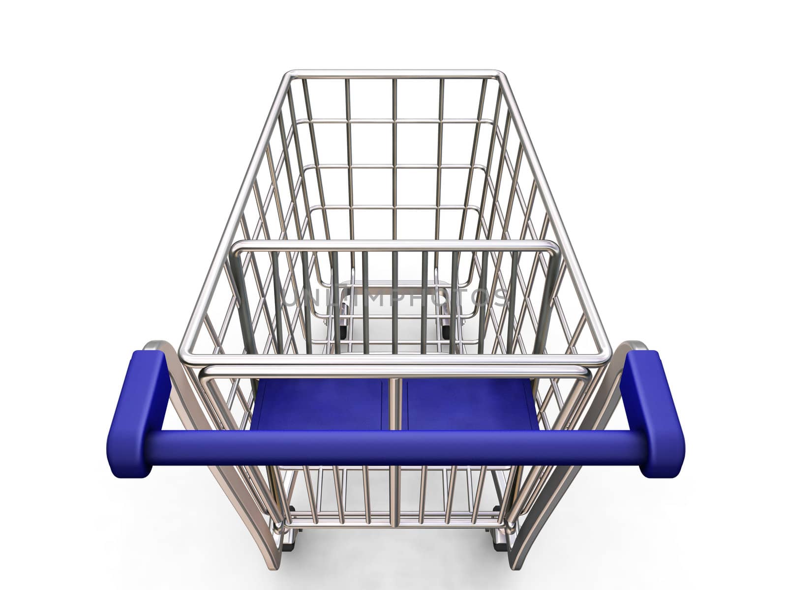3D render of a shopping trolley
