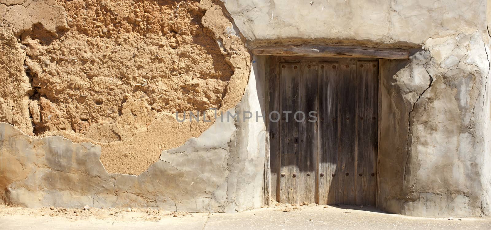 Old door of a poor house