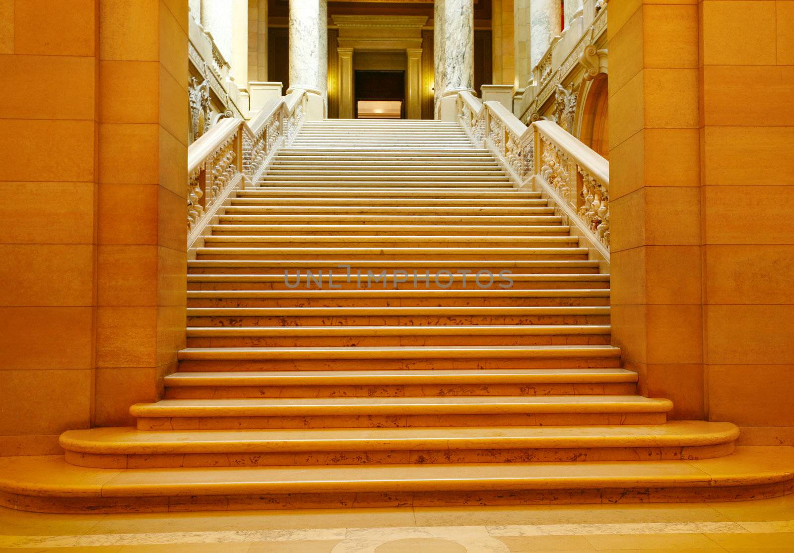 Shadowed marble stairway by jarenwicklund