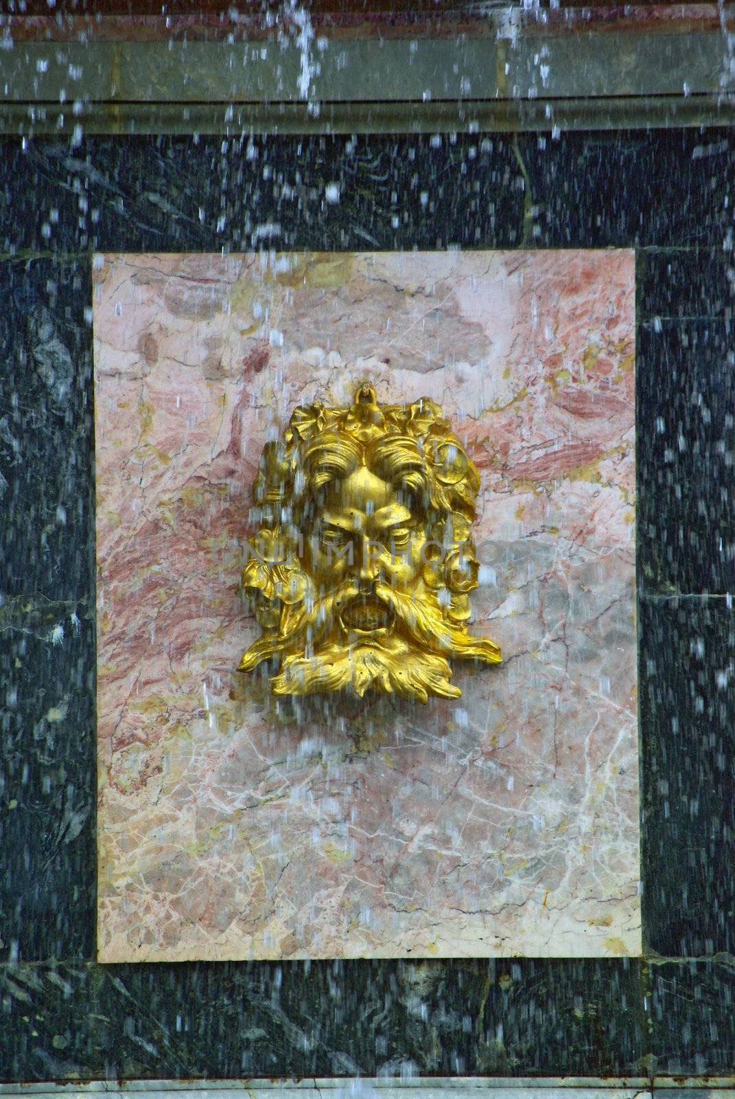Fragment of Fountain In Petrodvorets (Peterhof), St Petersburg, Russia.