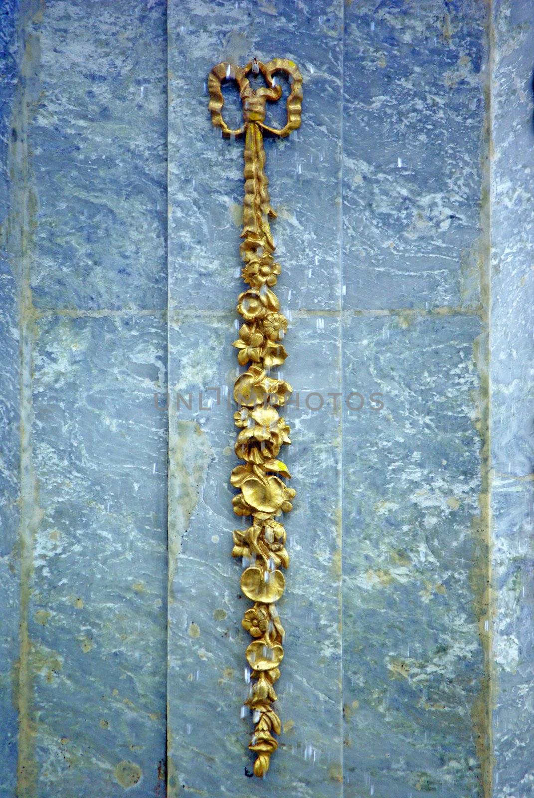 Fragment of Fountain In Petrodvorets (Peterhof), St Petersburg, Russia.