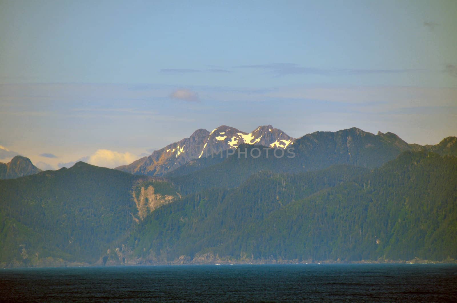 Alaskan Mountains and Ocean