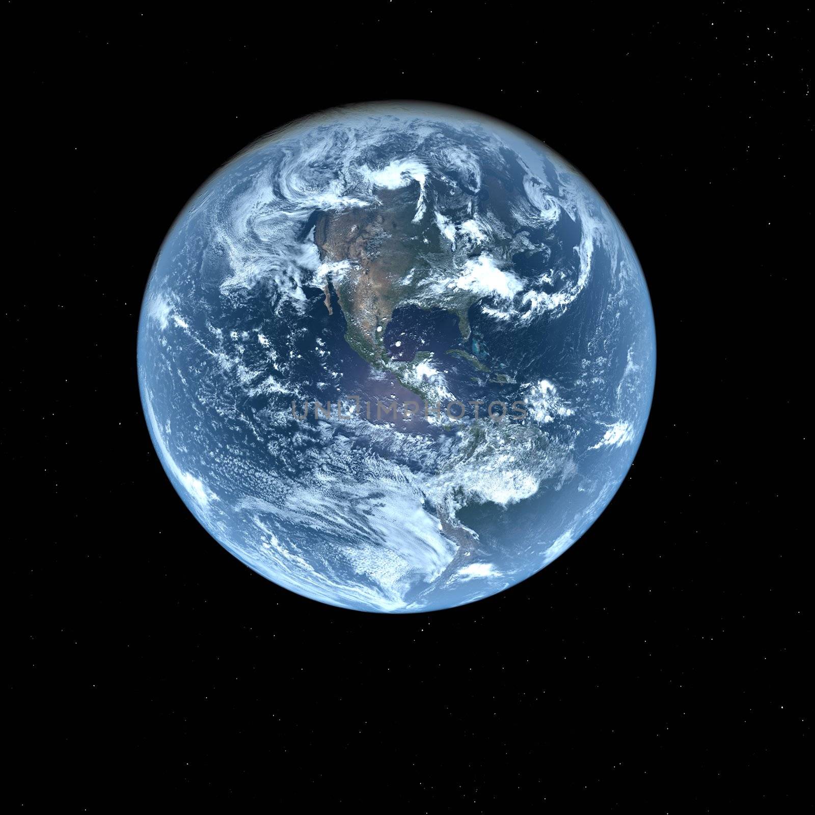 3d Earth Model with black background by chrisroll