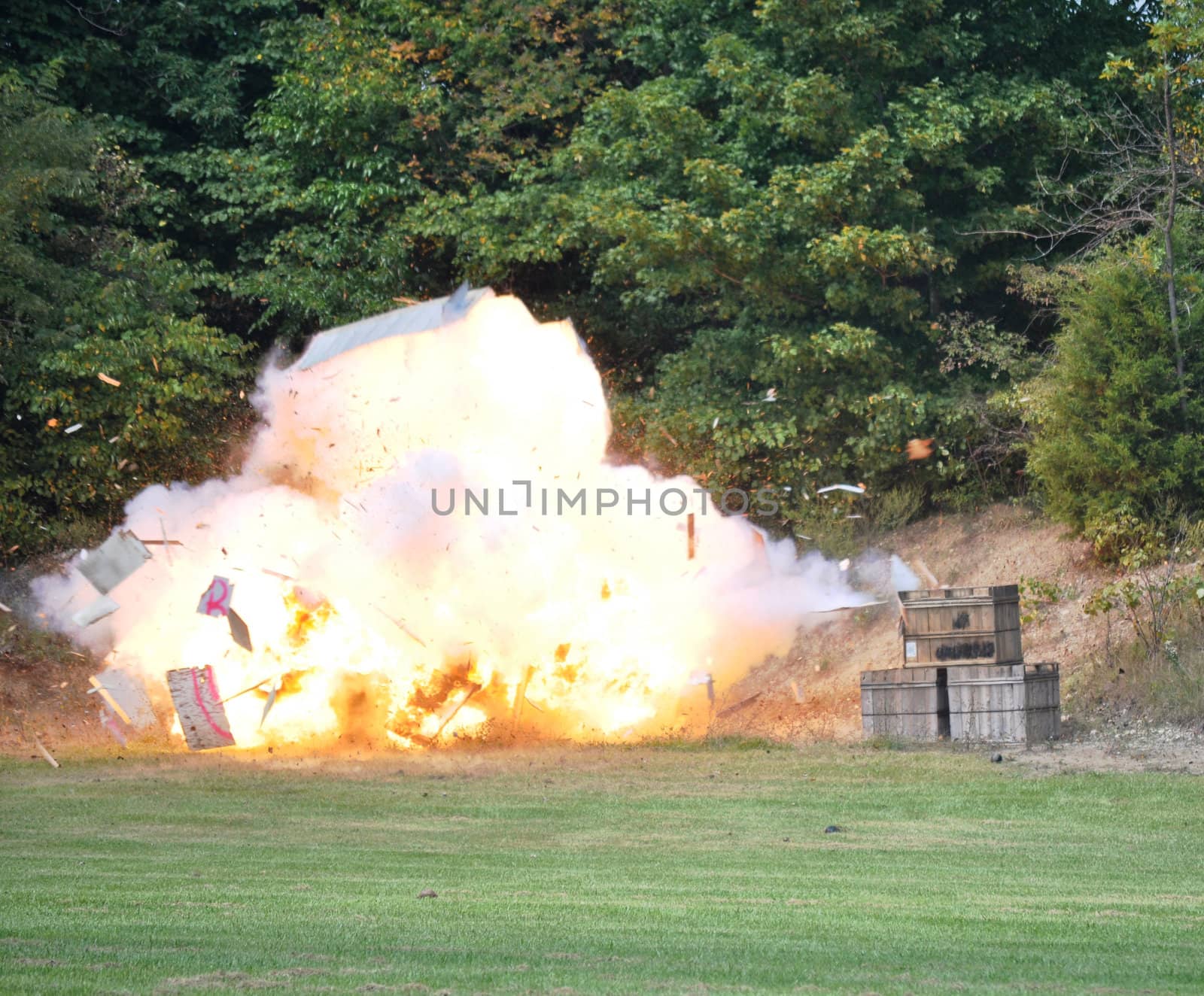 Civil War Re-enactment - explosion by RefocusPhoto