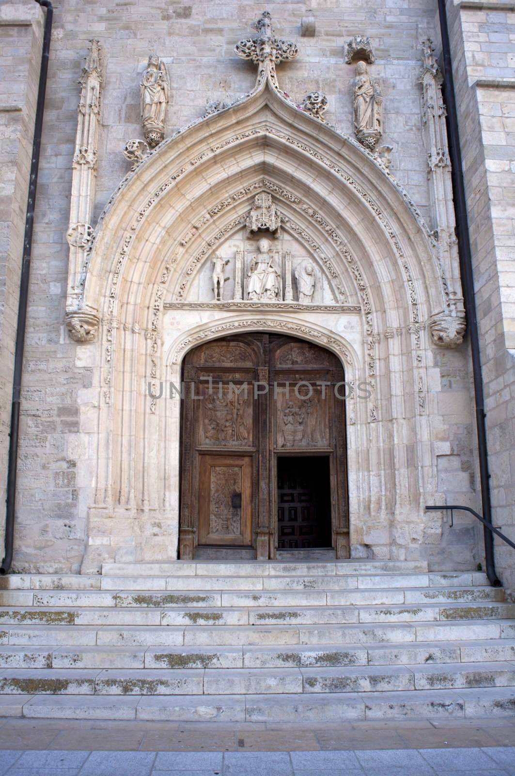 Door of the cathedral, Burgos - Spain