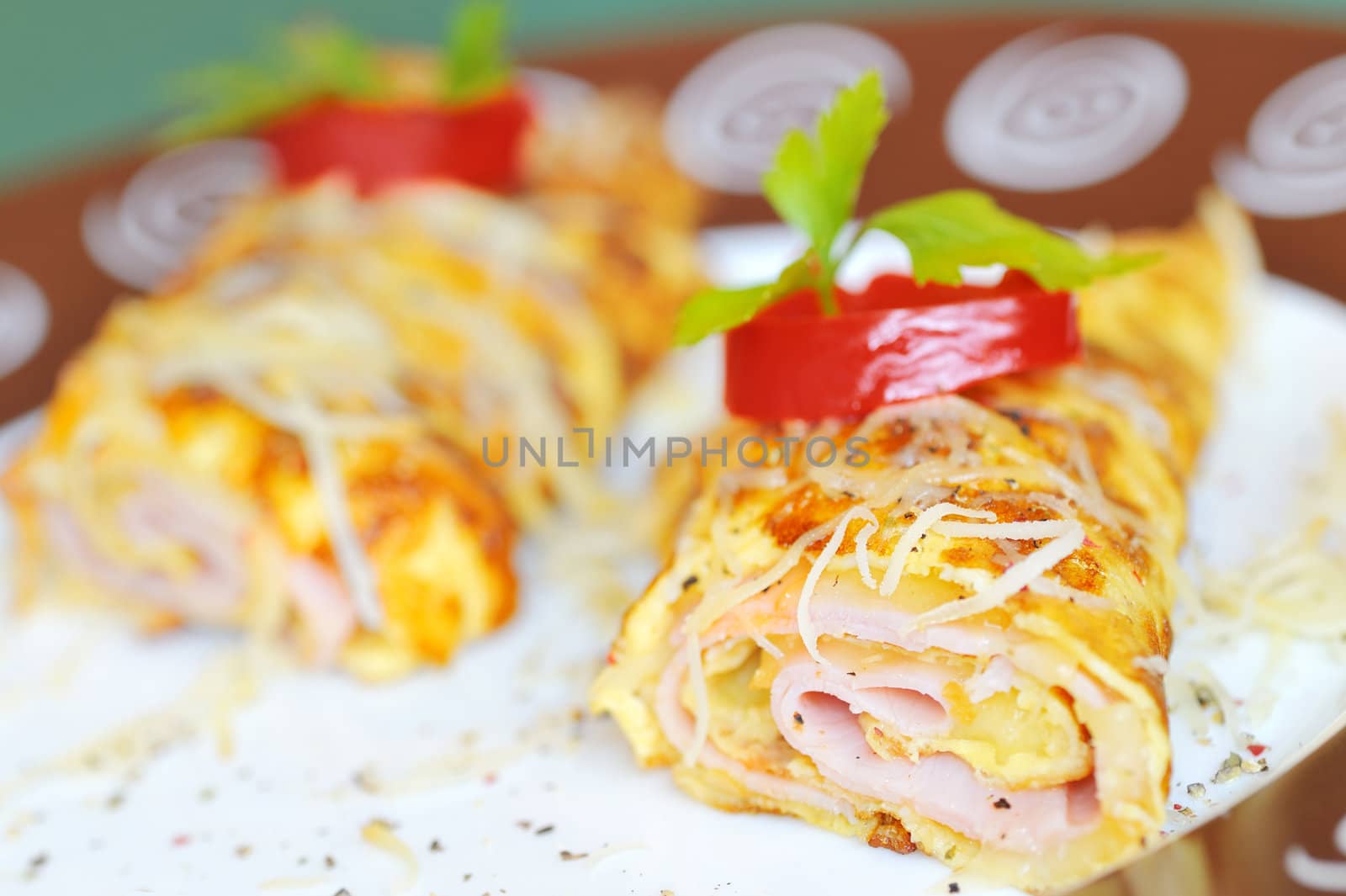 Omelet with ham