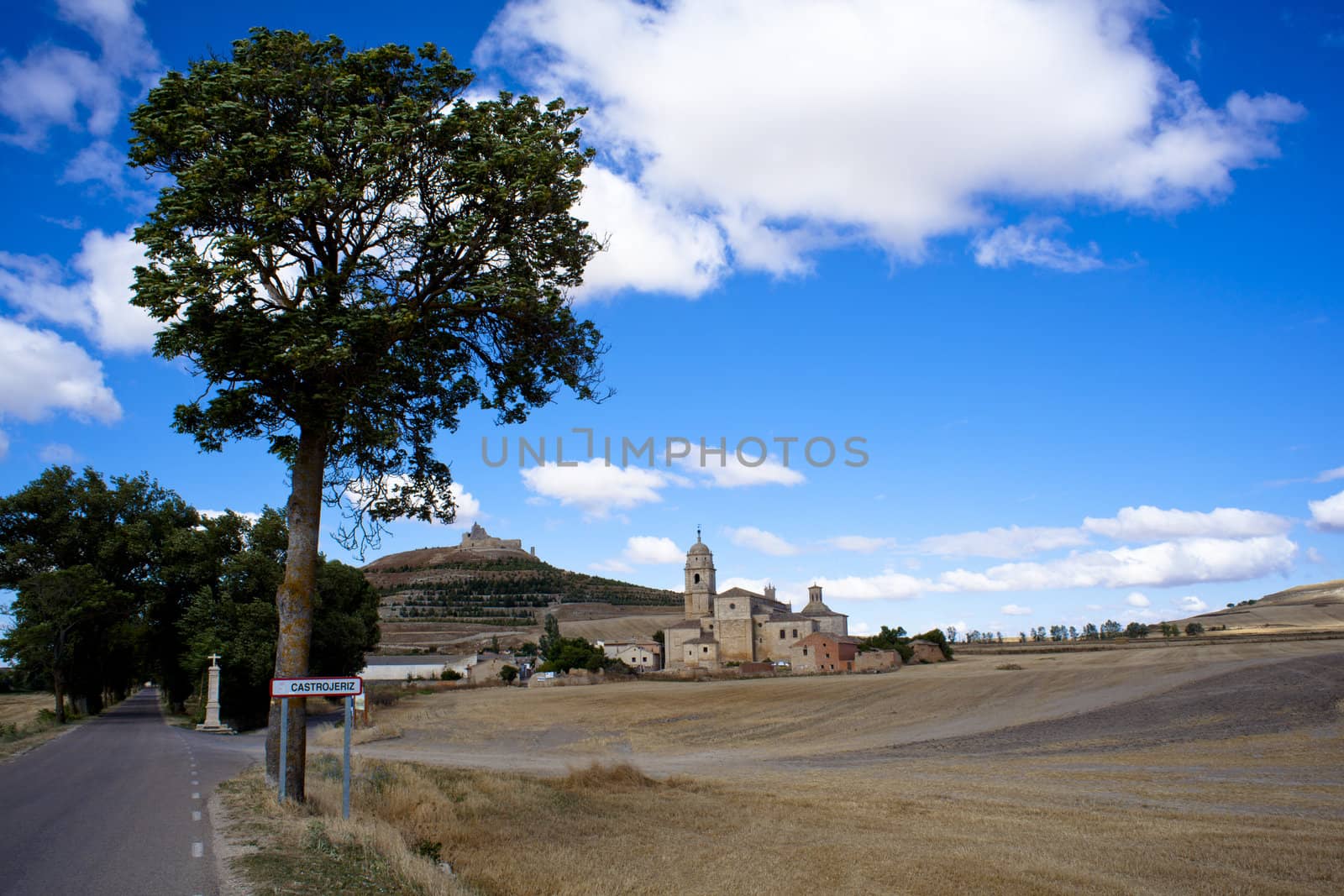 Way of St. James . View of Castrojeriz, Spain