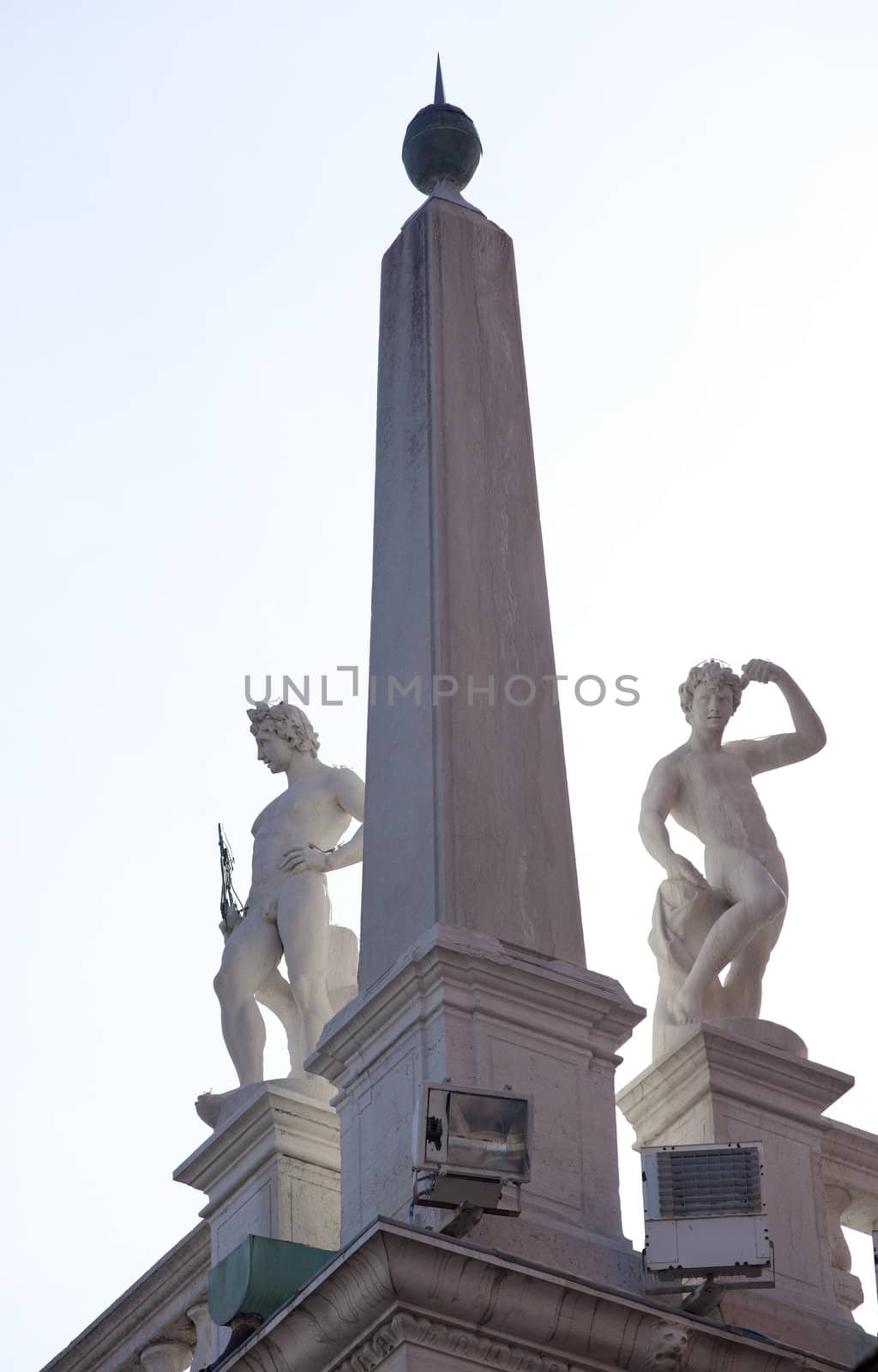 Statues on a building in Venice