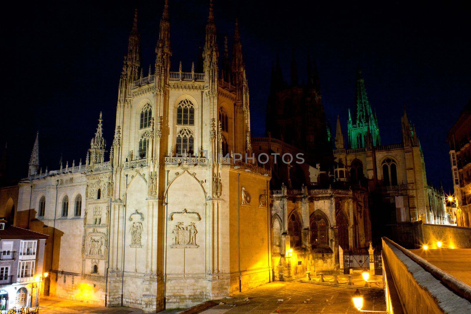 Night view of Burgos cathedral , Spain