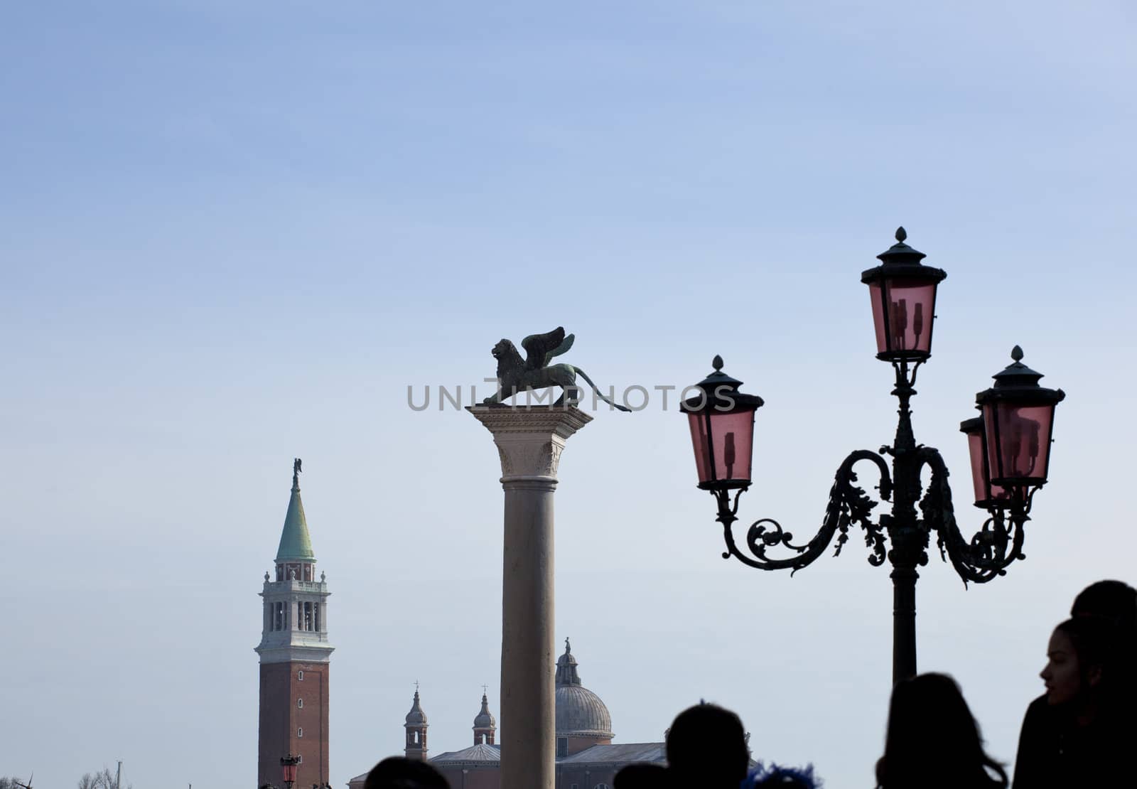 Lion of Venice on a column