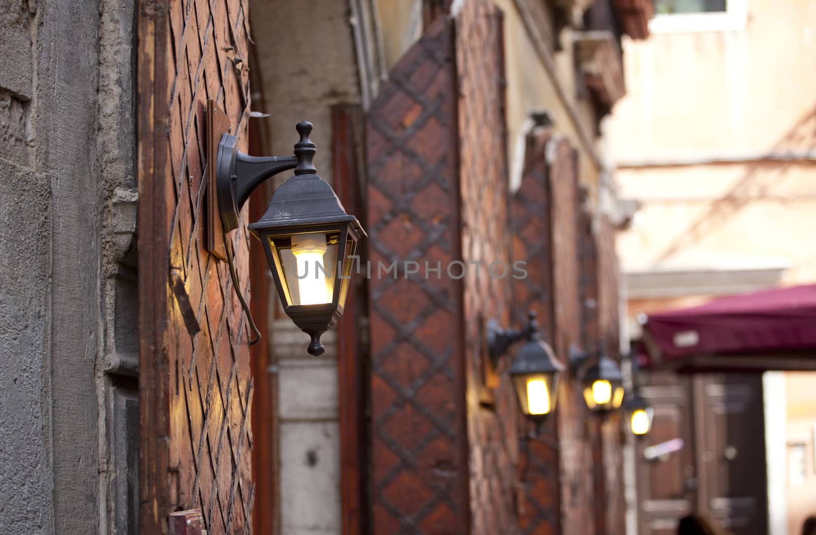 Typical venetian lantern in Venice