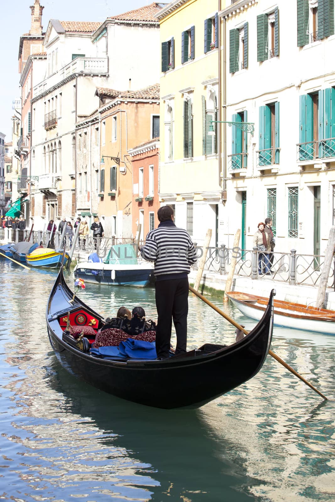 View of a gondola in Venice