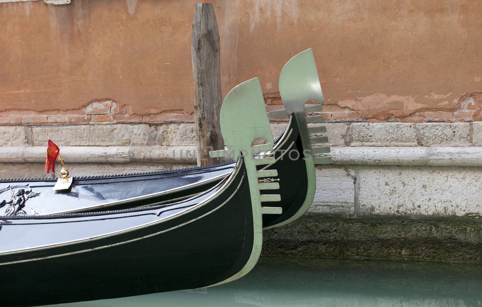 View of gondole in Venice