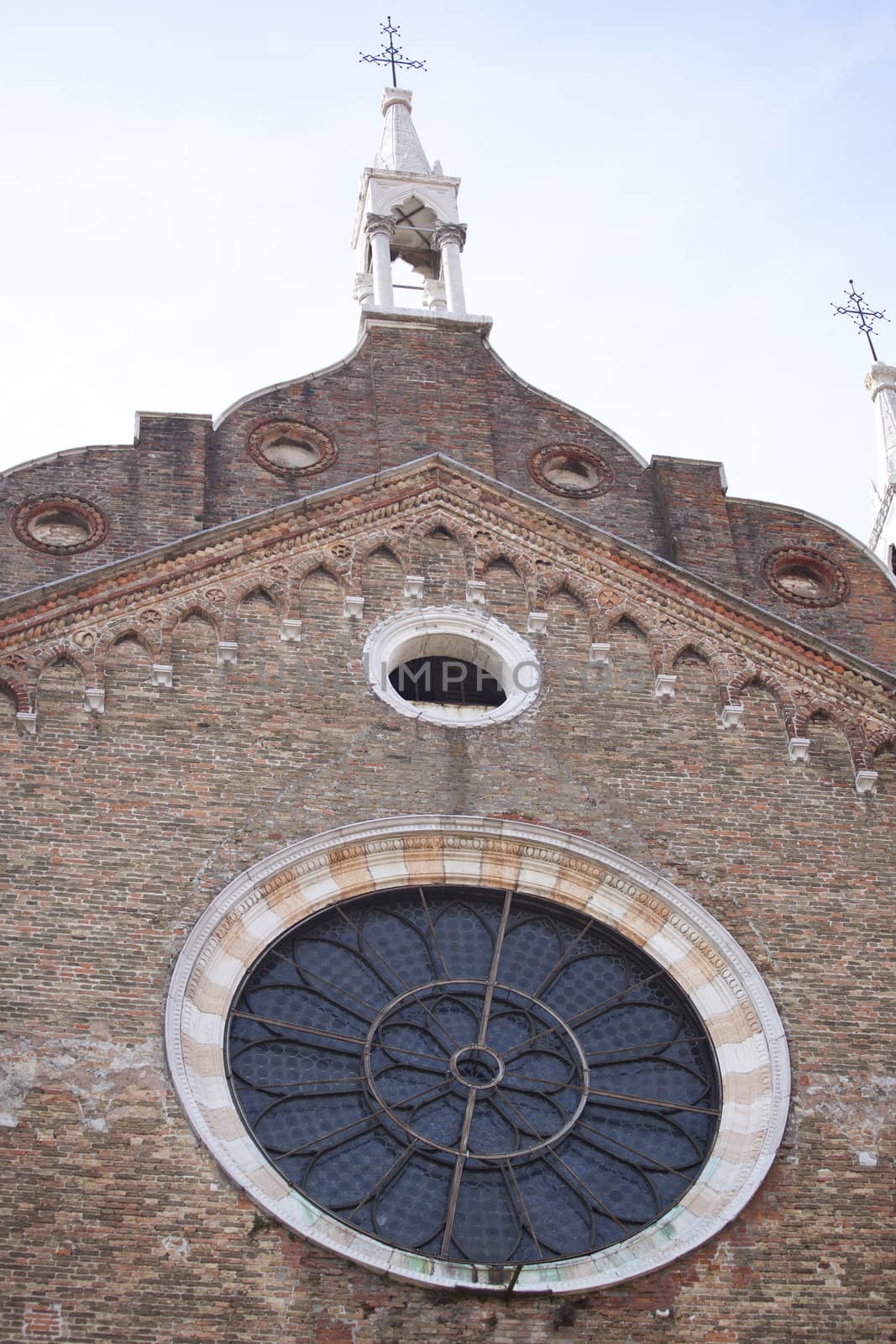 Rose window, Basilica dei Frari in Venice - Italy