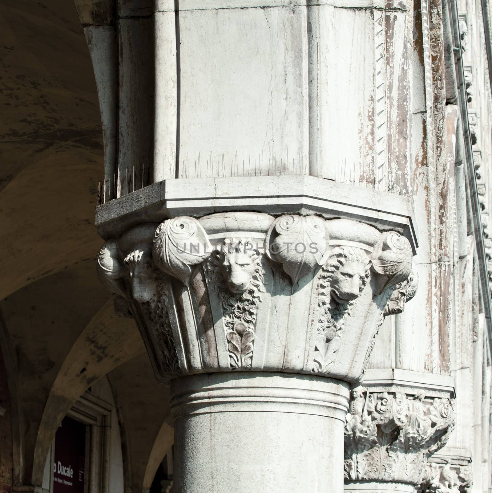 Columns of Dodge palace in Venice