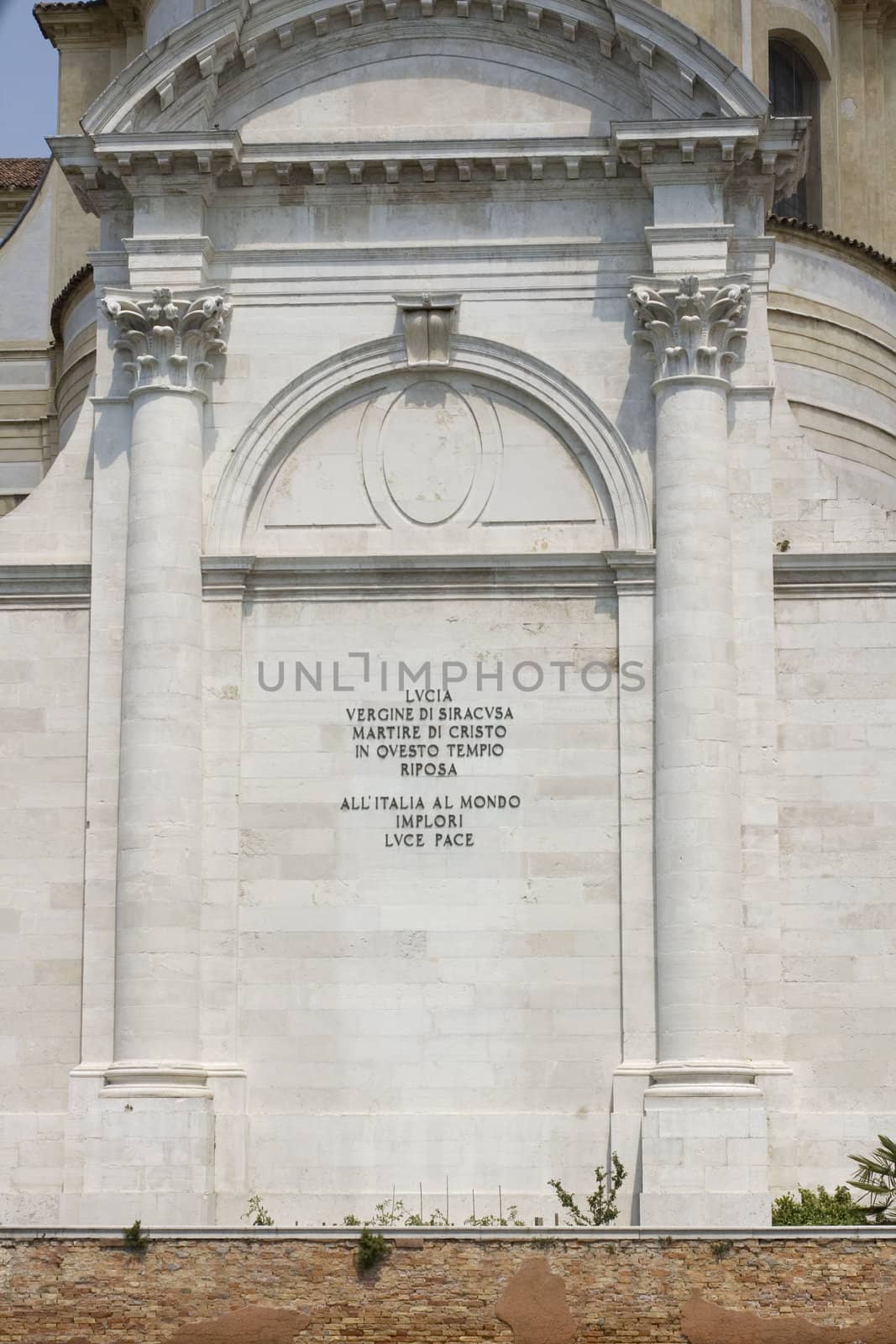View of the Saint Lucia temple in Venice