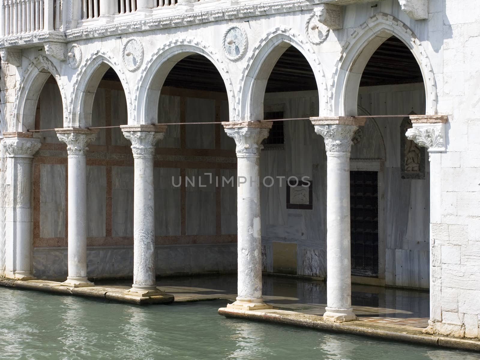 Photo of a Typical Venetian Colonnade, Venice