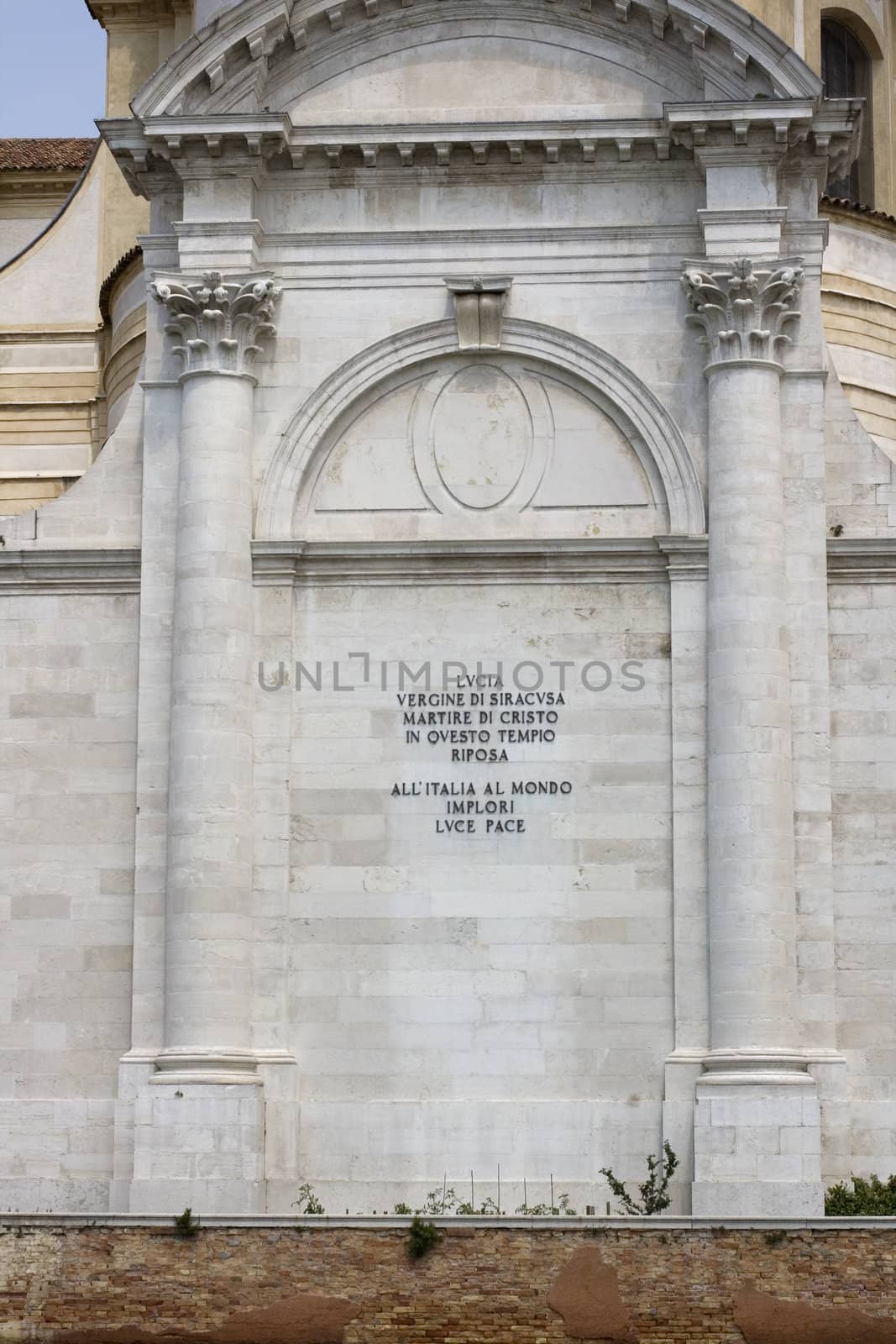 View of the Saint Lucia temple in Venice