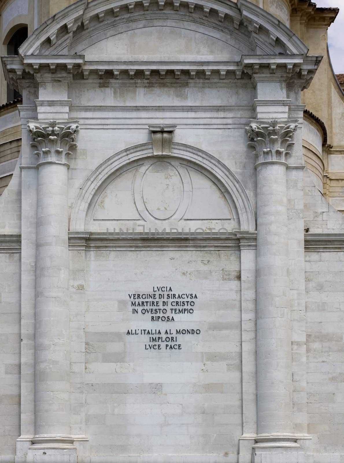 View of the Saint Lucia temple in Venice