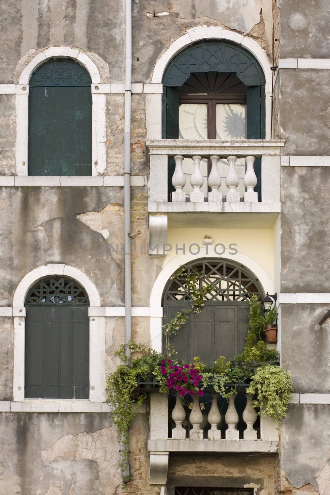 View of typical Venice windows