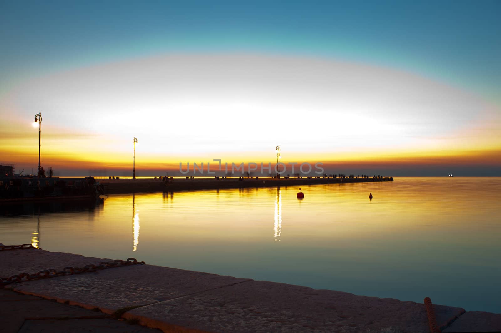 Molo audace at sunset, Trieste