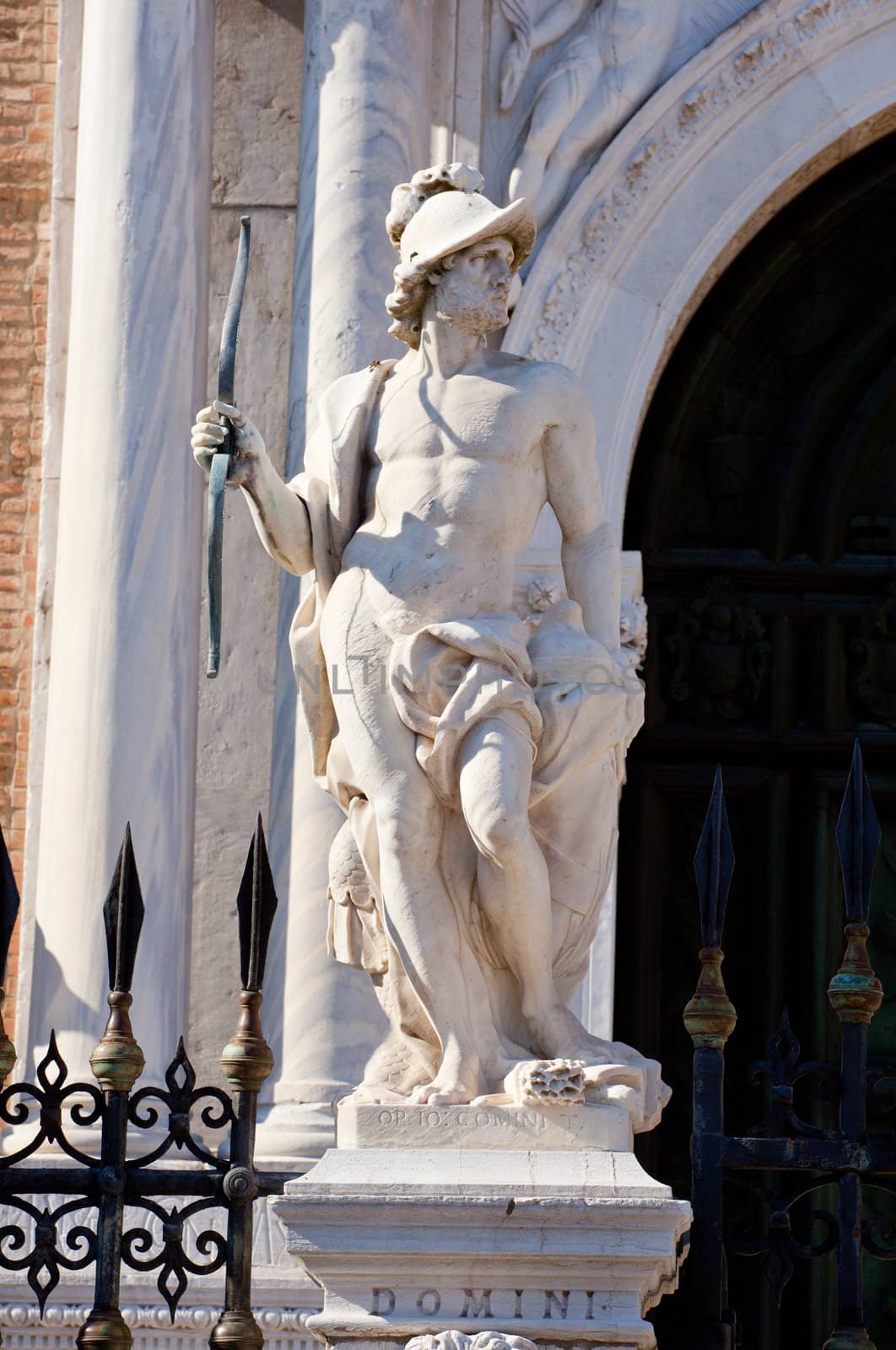 Statue on the portal of Arsenal, Venice