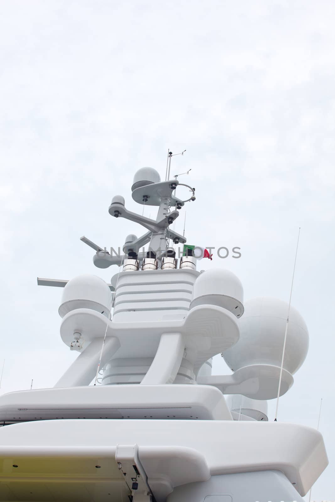 Radar of the yacht in the lagoon of Venice