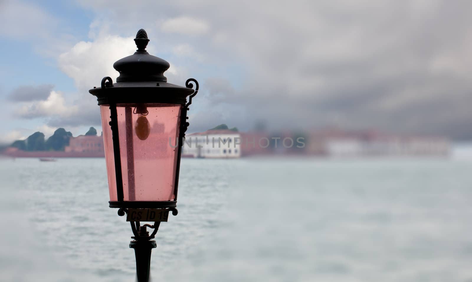 A pink lantern of Venice