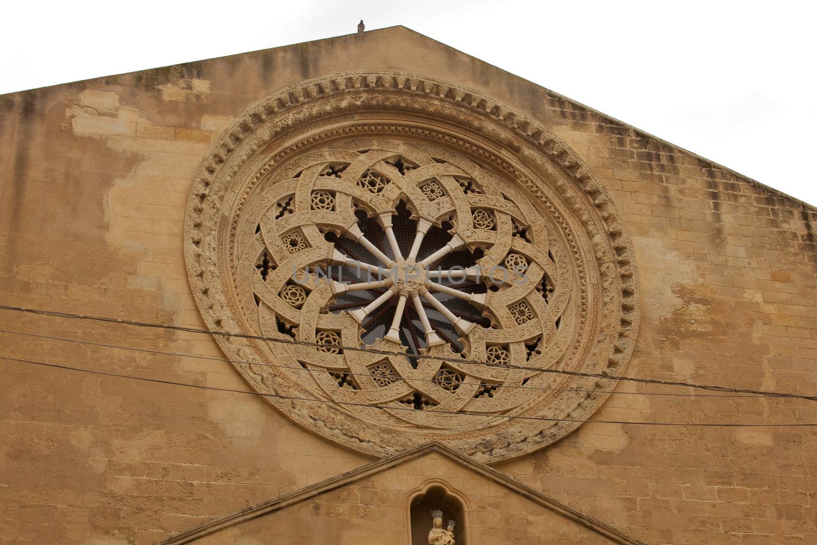 Rose window of church, Trapani - Sicily
