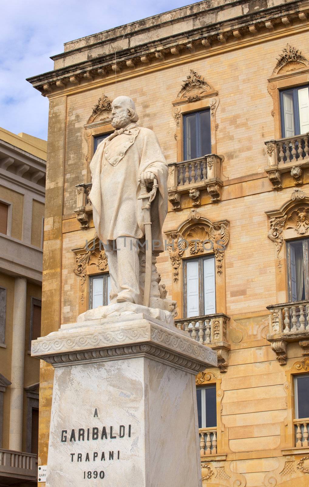 View of Garibaldi monument, Trapani