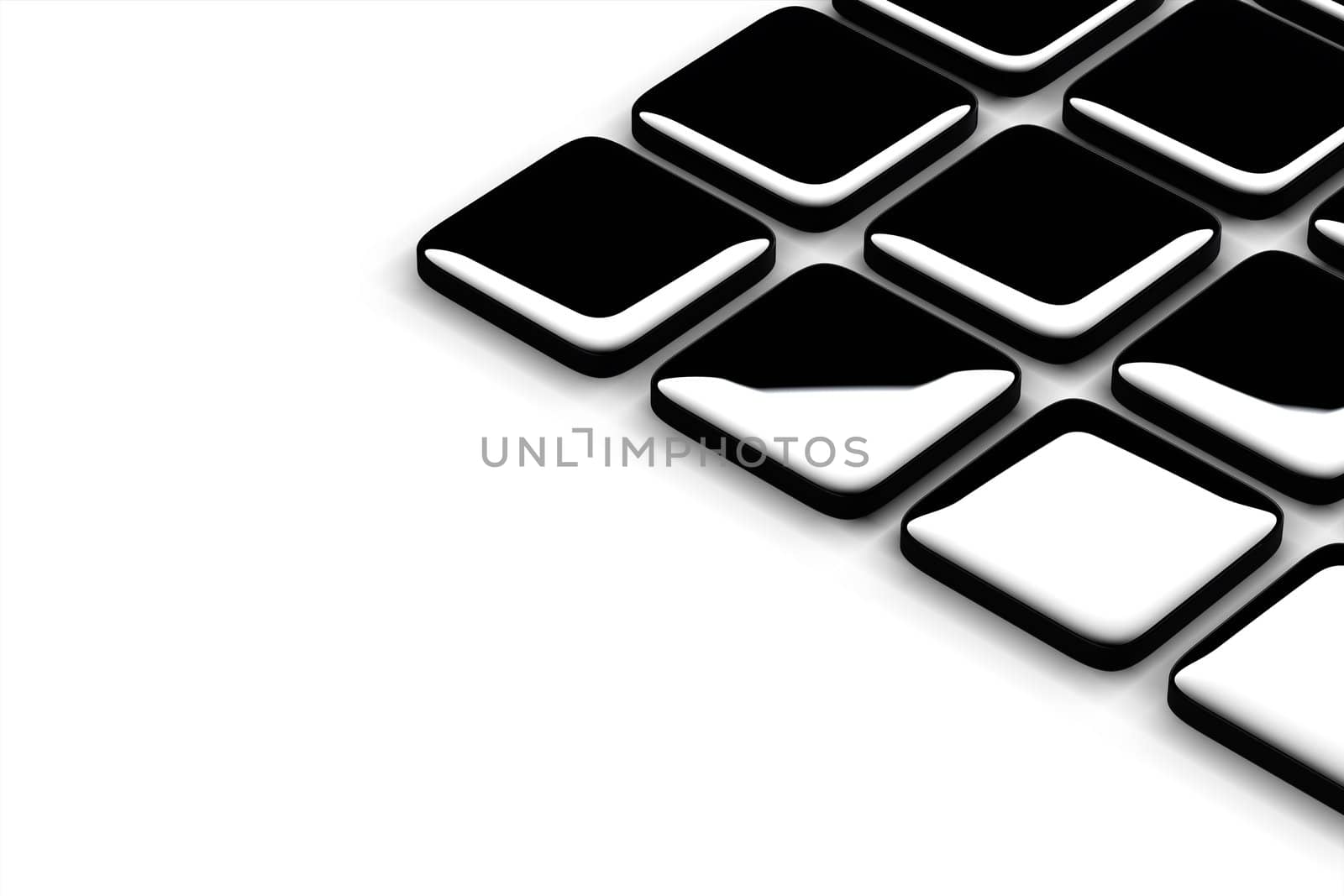 abstract 3d glossy pattern on white background