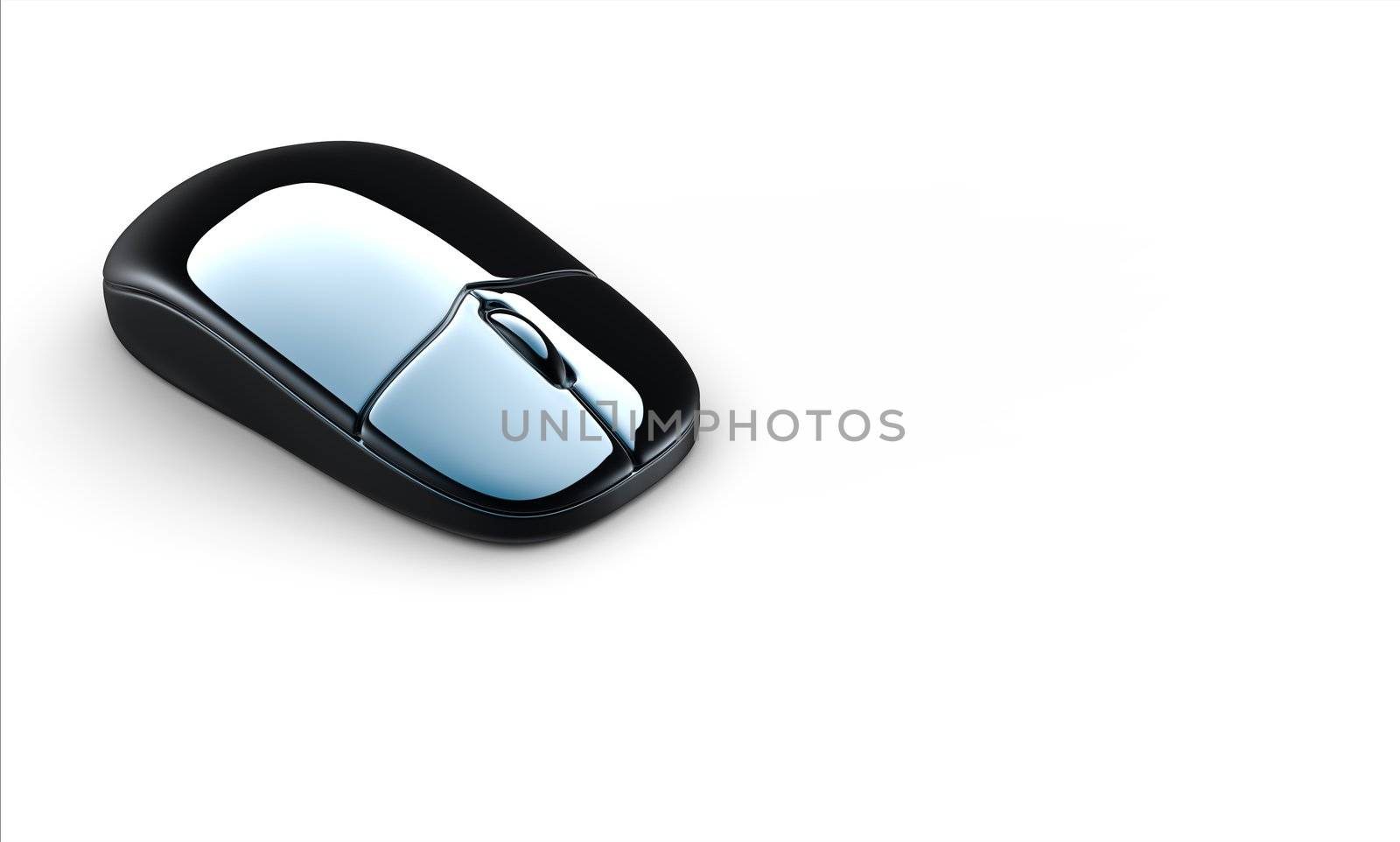 3d modern computer mouse isolated on white background
