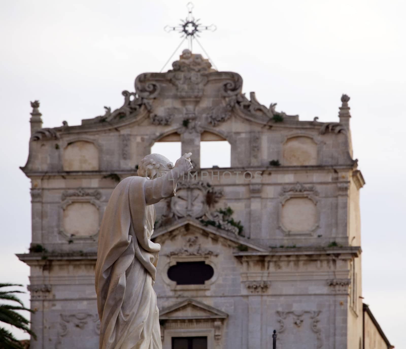 View of Statue, Syracuse cathedral