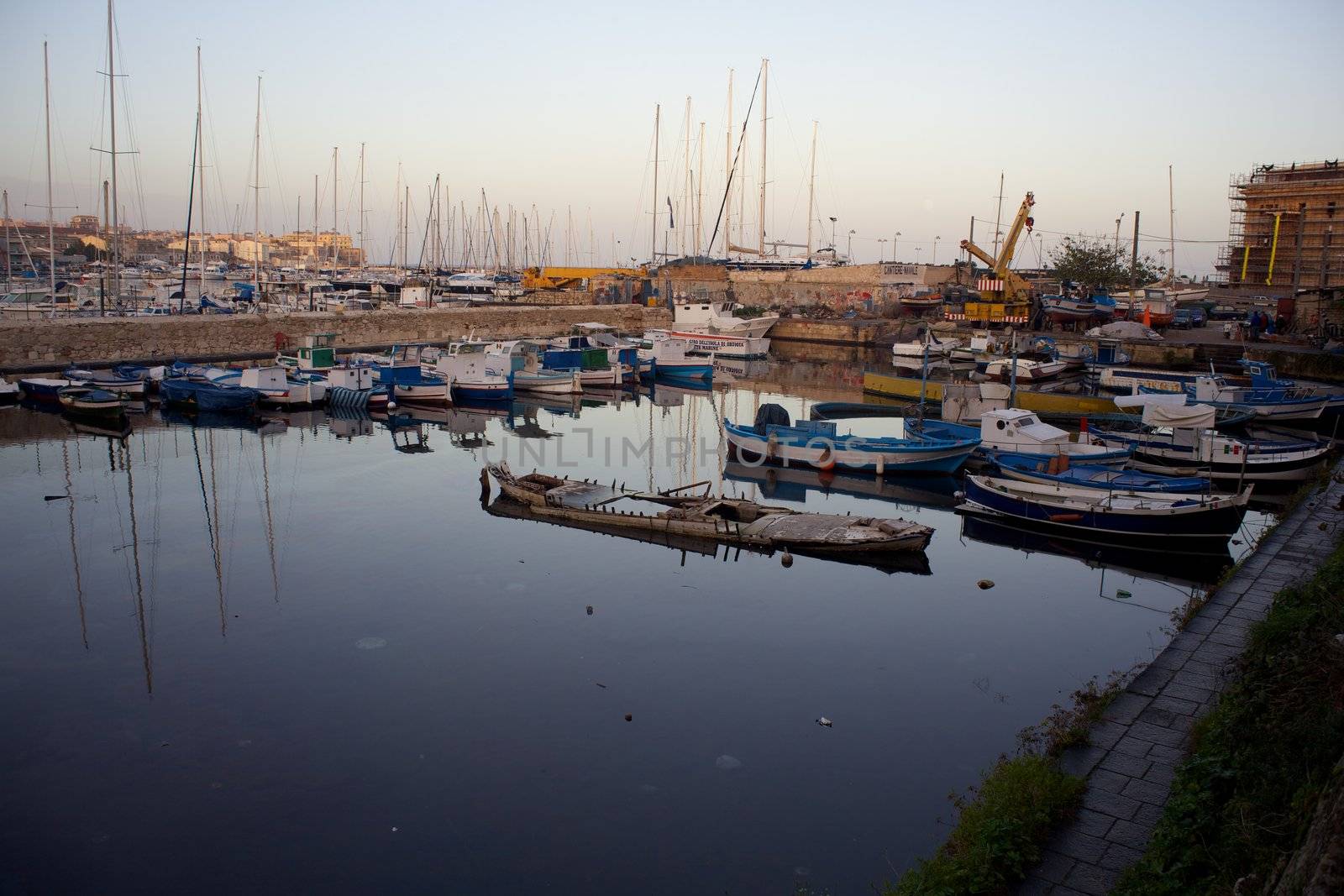 Boats parked in the pier, Ortigia - Syracuse
