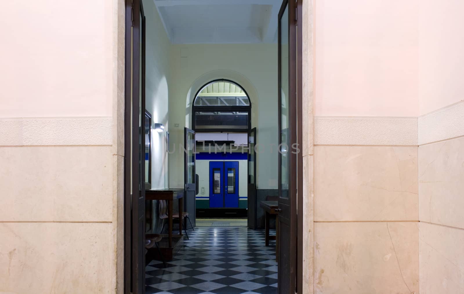 Entrance of railroad station, Syracuse - Sicily