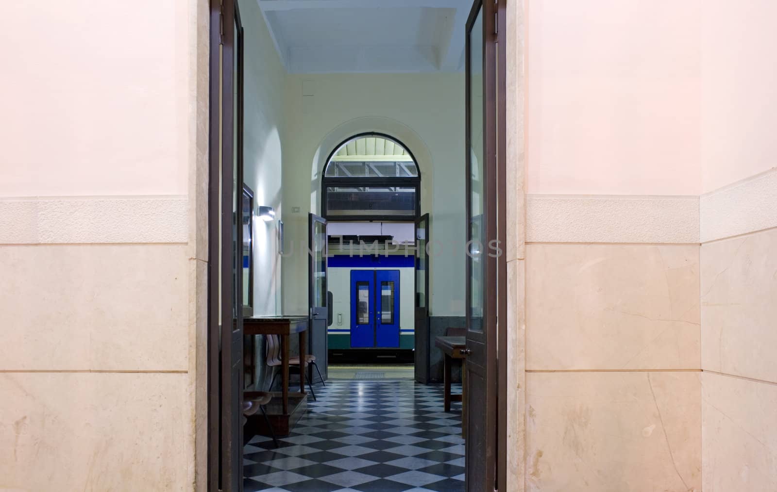 Entrance of railroad station, Syracuse - Sicily
