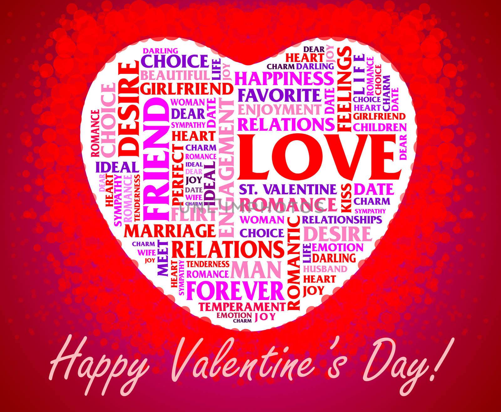 St. Valentine's Day collage over heart shaped background