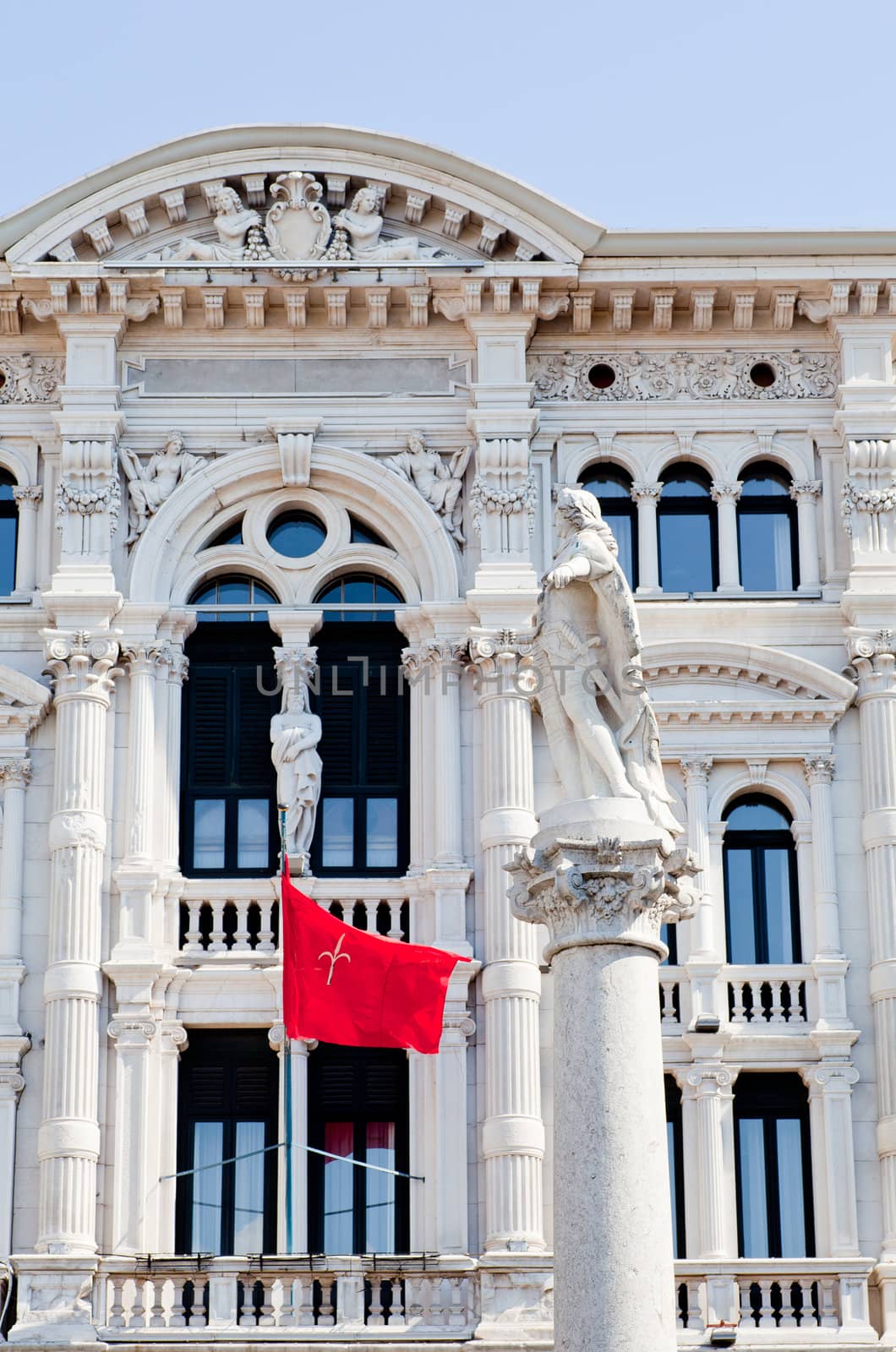 View of Carlo V monument in Trieste - Italy