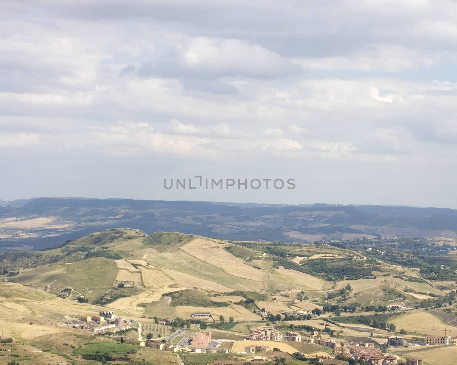 View of Enna countryside, Sicily - Italy