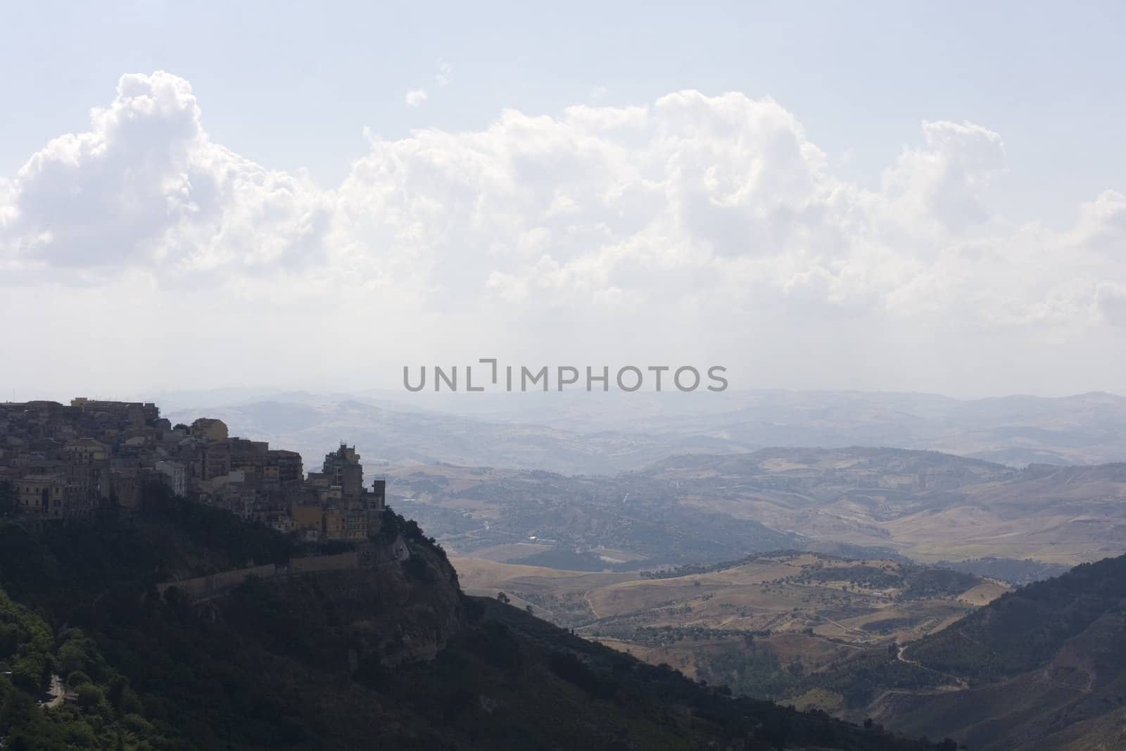 View of Enna, Sicily - Italy