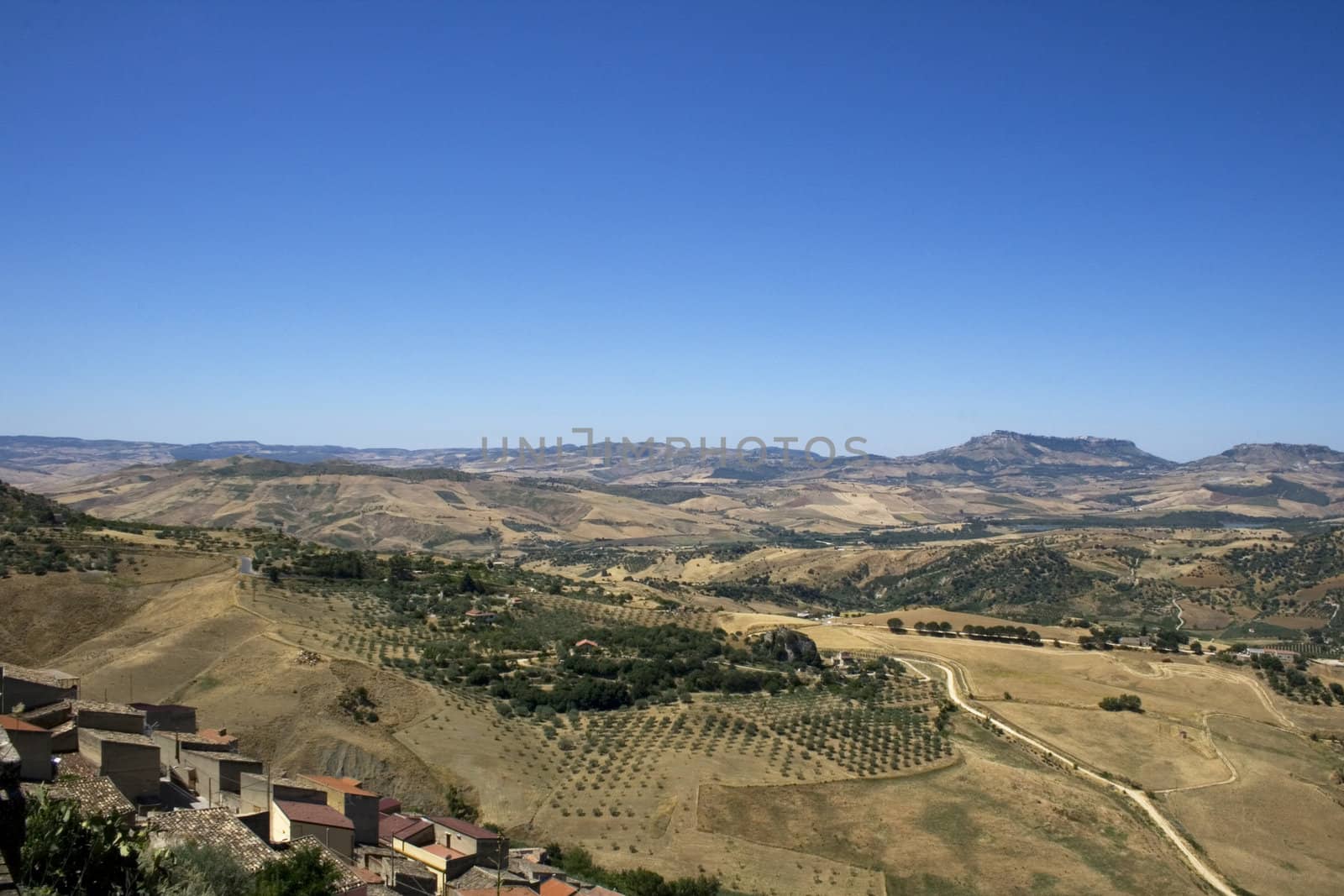 View of Leonforte countryside, Sicily - Italy